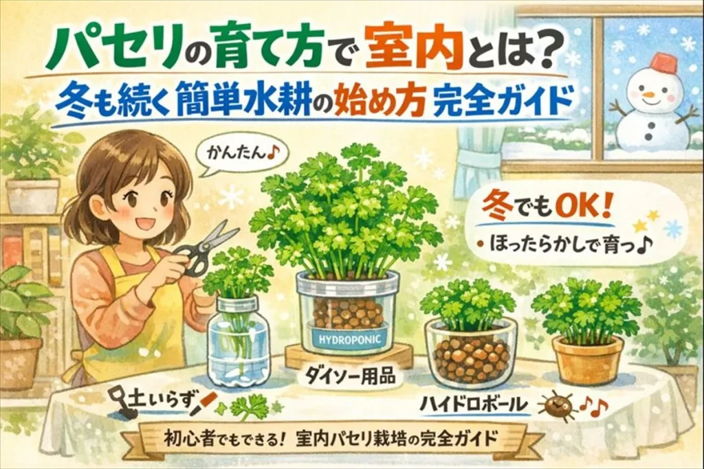 パセリの育て方で室内とは？冬も続く簡単水耕の始め方完全ガイド