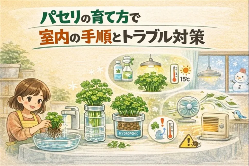 パセリの育て方で室内の手順とトラブル対策