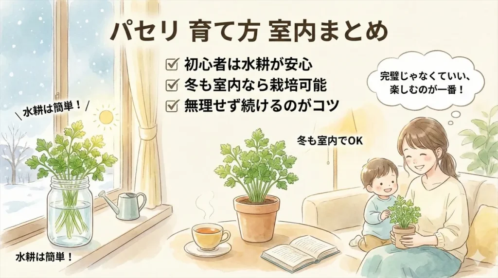 パセリ 育て方 室内まとめ